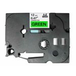 Fita Laminada Compatível Brother TZE-731 - 12mm x 8 metros Preto/Verde
