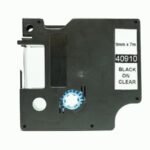 Fita Compatível Dymo D1 40910 - 9mm x 7 metros Preto/Transparente S0720670