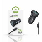 Carregador de carro CC264 ACCETEL 2.4A 2USB - Micro USB Preto