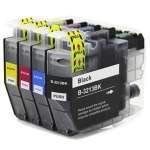 Conjunto 4 Tinteiros Brother LC3211 / LC3213 Compatíveis