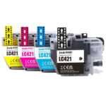 Conjunto 4 Tinteiros Compatíveis Brother LC421