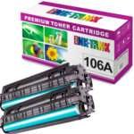 Pack 2 Toners HP 106A Compatíveis W1106A Preto