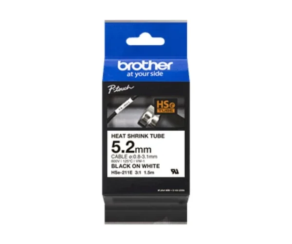 FITA BROTHER TUBO TERMO RETRÁTIL COM TEXTO PRETO E FUNDO BRANCO