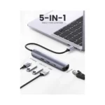 Ultra Slim 5-em-1 USB C Hub com Ethernet e HDMI Wired Gigabit - Image 3
