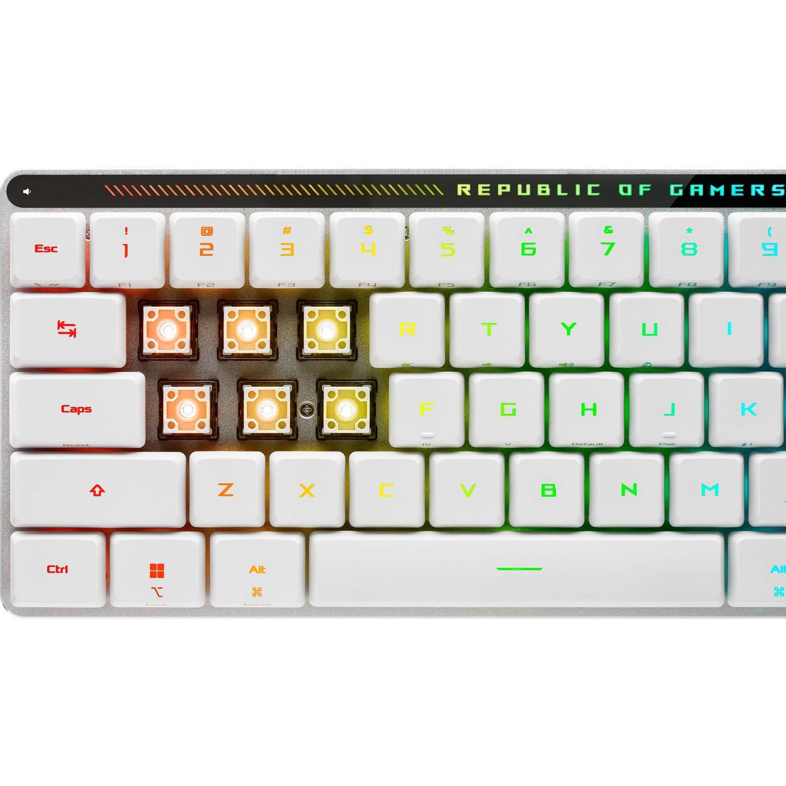 Teclado Mecânico Asus ROG Falchion 65% RX Low Profile RGB Wireless ROG RX Red US Branco - Image 2