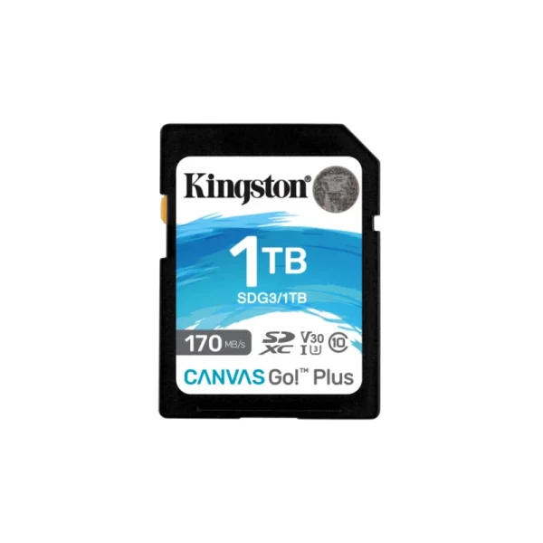 Cartão de Memória 1TB SDXC Kingston Canvas Go Plus 170R C10 UHS-I U3 V30