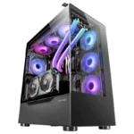Caixa Gaming Mars Gaming MC-ULT Custom XXL E-ATX Vidro Temperado Duplo + Porta Lateral Preta
