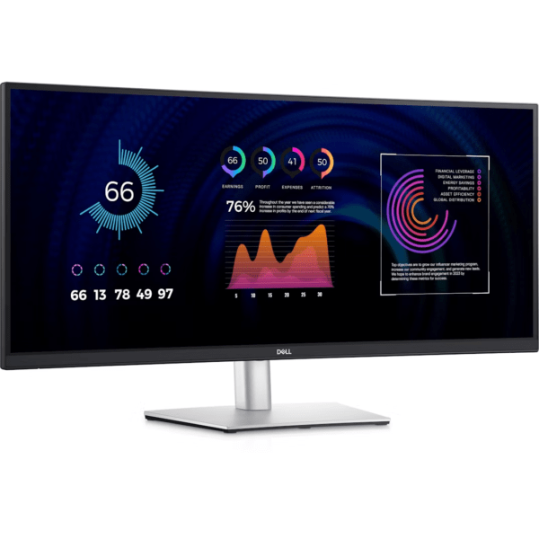 Monitor Curvo Dell P Series 34" P3424WE IPS 4K Ultra HD 8ms 60Hz Ethernet + USB-C (90W)