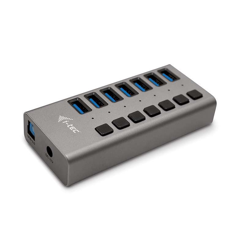 29039120 66968032 9746695405 Hub de carregamento i-tec USB 3.0 7 portas + Carregador de corrente 36 W - Image 1