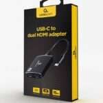 Adaptador Gembird USB-C para Dual HDMI 4K 60Hz Preto - Image 2