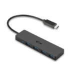 Hub i-tec passivo 4 portas USB 3.1 Type C SLIM - Preto