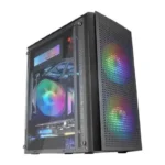 Caixa Mars Gaming Micro-ATX  MC300 RGB Vidro Temperado Preta