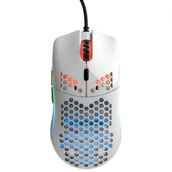 Rato Gaming Glorious PC Race Model O 12000 DPI Branco Brilhante