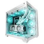 Caixa Extended-ATX Mars Gaming MCV4 Vidro Temperado Branca