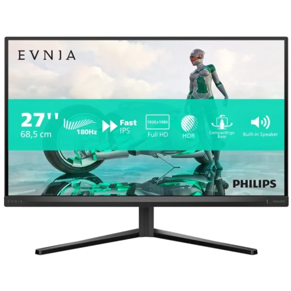 Monitor Philips Evnia 27M2N3200A/00 27" LED Fast IPS FullHD 180Hz com Altifalantes e Ajuste de Altura