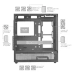 Caixa Mars Gaming MC-SET ATX Vidro Temperado USB 3.0 Branca - Image 5