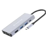 HUB USB Conceptronic 10-in-1 USB-C 3.2 > 3x USB-A 3.0 + HDMI + VGA + Gigabit + USB-C (PD100W) + Lt.Cartões + Áudio