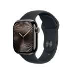 Apple Watch Series 10 GPS + Cellular 42mm Titânio Ardósia c/ Bracelete Desportiva Preta - Small/Medium