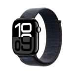Apple Watch Series 10 GPS + Cellular 46mm Alumínio Preto Brilhante c/ Bracelete Loop Desportiva Tinto