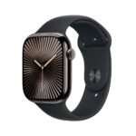 Apple Watch Series 10 GPS + Cellular 46mm Titânio Ardósia c/ Bracelete Desportiva Preta - Small/Medium