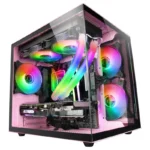 Caixa ATX Mars Gaming MC-VIEW Vidro Temperado USB 3.0 Rosa - Image 4