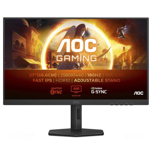 Monitor AOC Q27G4XF Gaming IPS 27" QHD 180Hz 1ms FreeSync (Adaptive Sync)