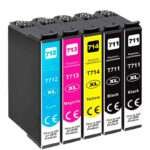 Conjunto de 5 Tinteiros Epson T0711 T0712 T0713 T0714 Compatíveis - Image 2