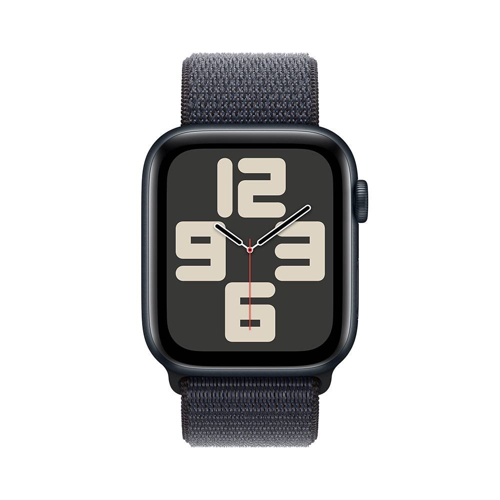 Apple Watch SE (2024) GPS 44mm Alumínio Meia-noite c/ Loop Desportiva Tinto - Image 4