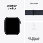 Apple Watch SE (2024) GPS 44mm Alumínio Meia-noite c/ Loop Desportiva Tinto - Image 5