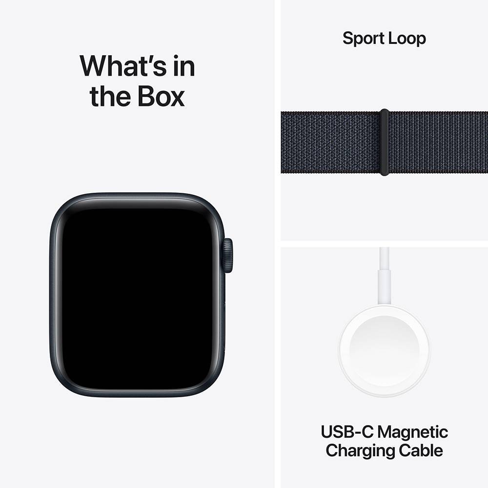 Apple Watch SE (2024) GPS 44mm Alumínio Meia-noite c/ Loop Desportiva Tinto - Image 5
