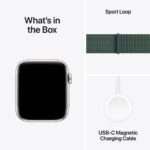 Apple Watch SE (2024) GPS 44mm Alumínio Luz das Estrelas c/ Loop Desportiva Verde Lago - Image 2