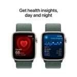 Apple Watch SE (2024) GPS 44mm Alumínio Luz das Estrelas c/ Loop Desportiva Verde Lago - Image 5