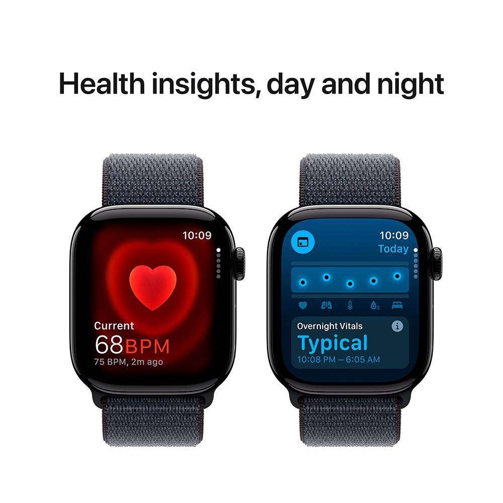 Apple Watch Series 10 GPS 42mm Alumínio Preto Brilhante c/ Bracelete Loop Desportiva Tinto - Image 7