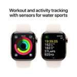 Apple Watch Series 10 GPS + Cellular 42mm Titânio Dourado c/ Bracelete Desportiva Luz das Estrelas - Medium/Large - Image 8
