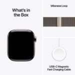 Apple Watch Series 10 GPS + Cellular 42mm Titânio Natural c/ Bracelete Loop Milanesa Natural - Image 2