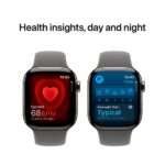 Apple Watch Series 10 GPS + Cellular 42mm Titânio Natural c/ Bracelete Desportiva Cinzento rocha - Medium/Large - Image 5