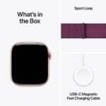 Apple Watch Series 10 GPS 42mm Alumínio Rosa-dourado c/ Bracelete Loop Desportiva Ameixa - Image 3