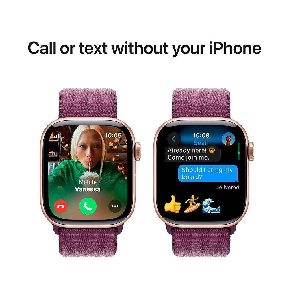 Apple Watch Series 10 GPS 42mm Alumínio Rosa-dourado c/ Bracelete Loop Desportiva Ameixa - Image 5
