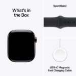 Apple Watch Series 10 GPS + Cellular 42mm Titânio Ardósia c/ Bracelete Desportiva Preta - Small/Medium - Image 3