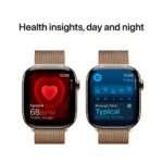 Apple Watch Series 10 GPS + Cellular 42mm Titânio Dourado c/ Bracelete Loop Milanesa Dourada - Image 4
