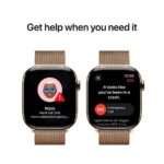 Apple Watch Series 10 GPS + Cellular 42mm Titânio Dourado c/ Bracelete Loop Milanesa Dourada - Image 3