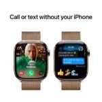 Apple Watch Series 10 GPS + Cellular 42mm Titânio Dourado c/ Bracelete Loop Milanesa Dourada - Image 2