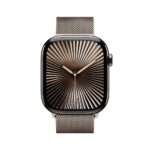 Apple Watch Series 10 GPS + Cellular 46mm Titânio Natural c/ Bracelete Loop Milanesa Natural - Small/Medium - Image 9