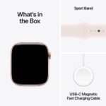 Apple Watch Series 10 GPS 42mm Alumínio Rosa-Dourado c/ Bracelete Desportiva Rosa leve - Small/Medium - Image 3