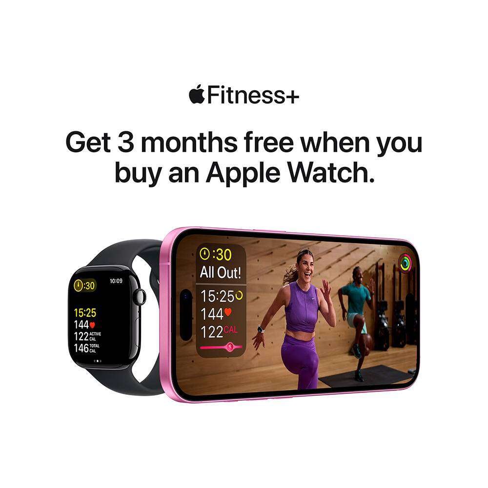 Apple Watch Series 10 GPS 42mm Alumínio Rosa-Dourado c/ Bracelete Desportiva Rosa leve - Small/Medium - Image 2