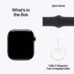 Apple Watch Series 10 GPS + Cellular 46mm Titânio Ardósia c/ Bracelete Desportiva Preta - Medium/Large - Image 3
