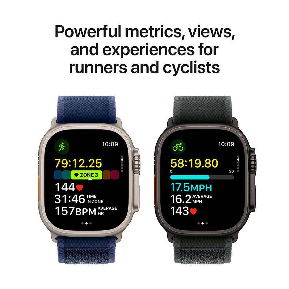 Apple Watch Ultra 2 GPS + Cellular 49mm Titânio Preto com Bracelete Loop Alpine S Verde Escuro - Image 6