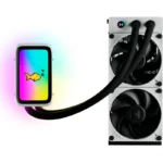 Water Cooler Hyte Thicc Q60-240mm com Ecrã Ips 5'' alimentado por Nexus Link Branco/Preto