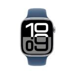 Apple Watch Series 10 GPS + Cellular 46mm Alumínio Prateado c/ Bracelete Desportiva Azul denim - Medium/Large - Image 5