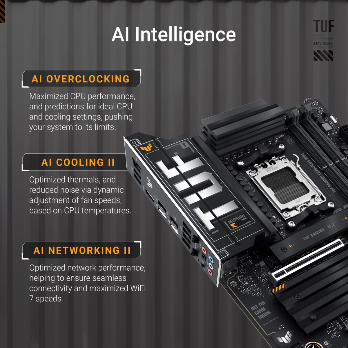 Motherboard ASUS TUF GAMING X870-PLUS WIFI AMD X870 Socket AM5 ATX - Image 9